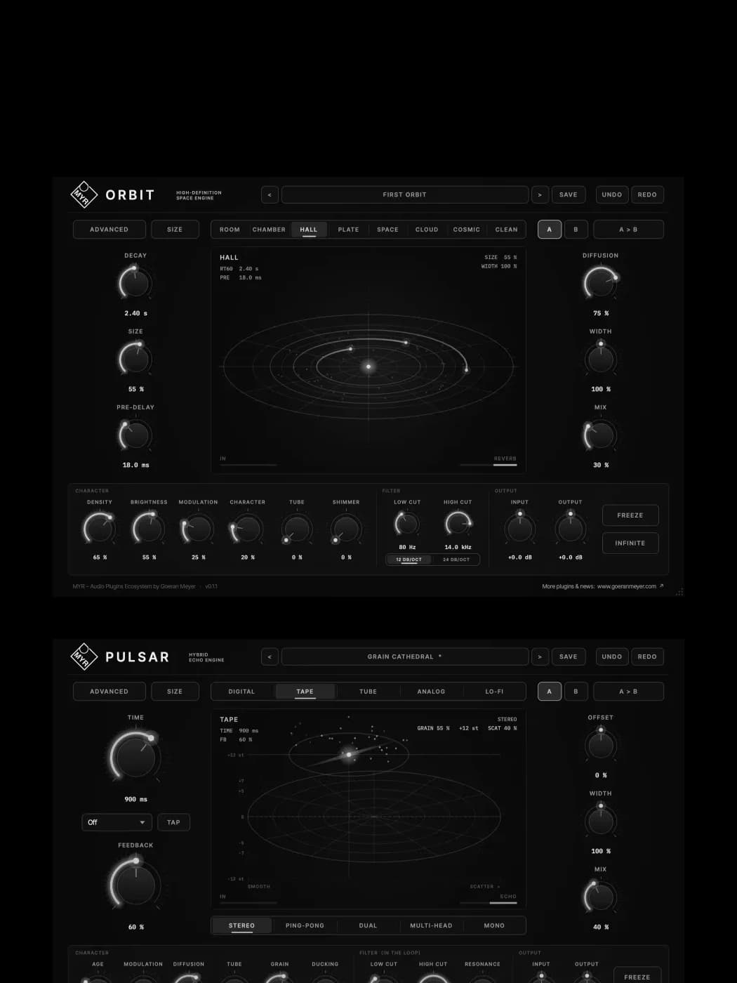 MYR Audio Plugins — ORBIT & PULSAR — FREE VST3 & AU, Goeran Meyer feature